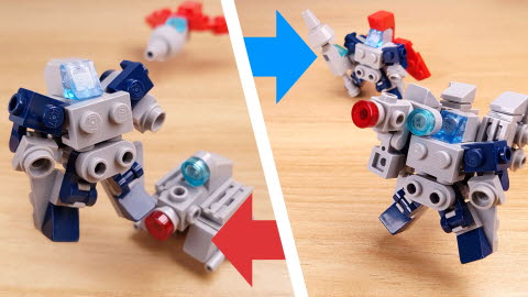 Micro combiner robot (similar to Achilles from LBX) - Micro Knight
 10 - transformation,transformer,LEGO transformer