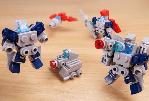 Micro combiner robot (similar to Achilles from LBX) - Micro Knight
 5 - transformation,transformer,LEGO transformer