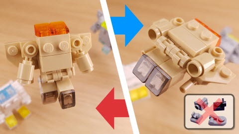 Easy to build transformer mecha - Rescue Boy 2(rescue boy alternative parts ver.) feat. Among Us 
 3 - transformation,transformer,LEGO transformer