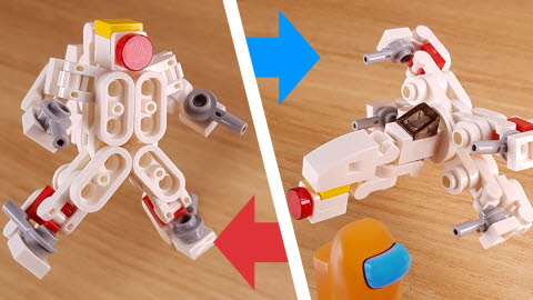 Micro fighter jet transformer robot　- X jet (Similar to X-wing starfighter from Starwars)
 3 - transformation,transformer,LEGO transformer