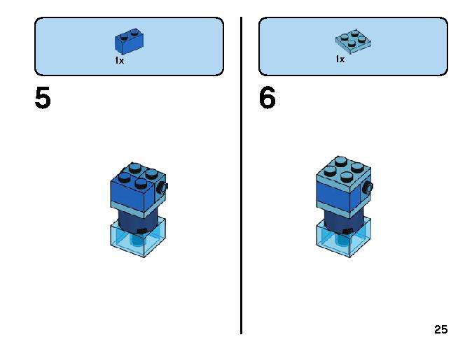 Creative Blue Bricks 11006 LEGO information LEGO instructions 26 page Brick Mecha