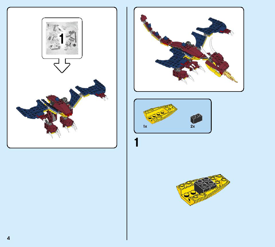 Fire Dragon 31102 Лего информация Лего инструкции 4 page
