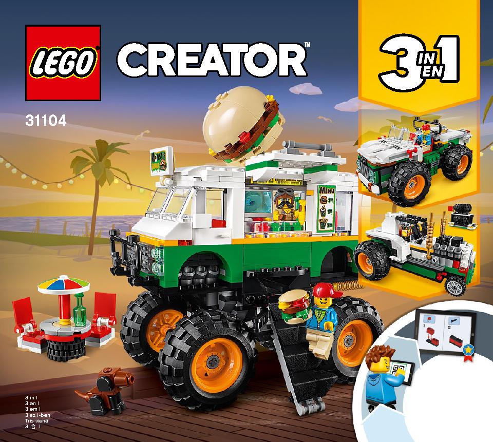 Quagmire uddøde Dårlig skæbne Monster Burger Truck 31104 LEGO information LEGO instructions 2 page /  Brick Mecha