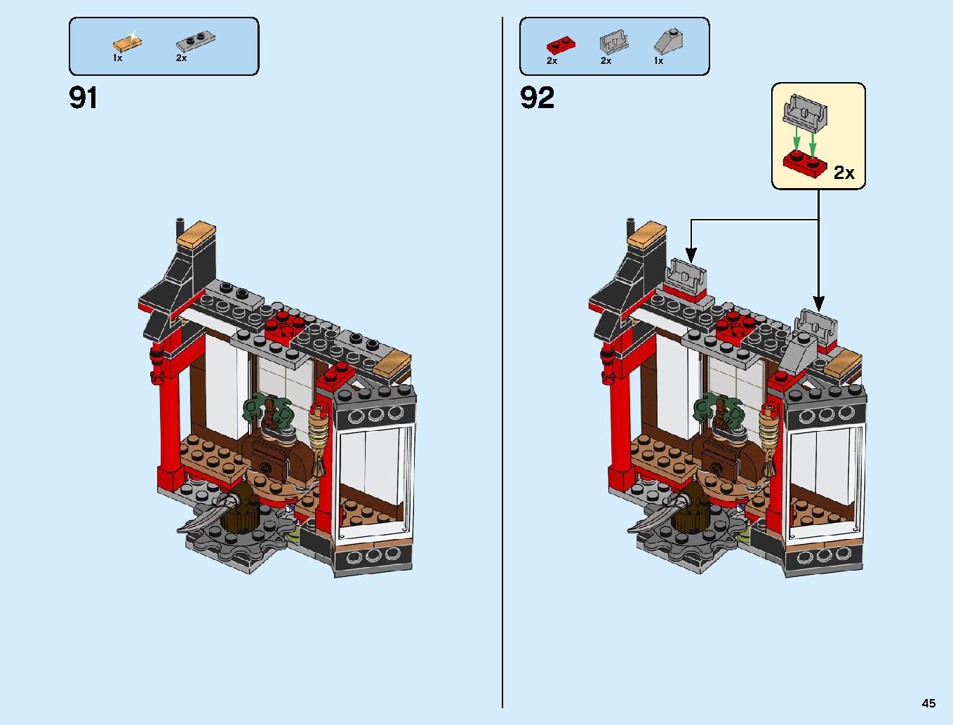 Monastery of Spinjitzu 70670 LEGO information LEGO instructions 45 page