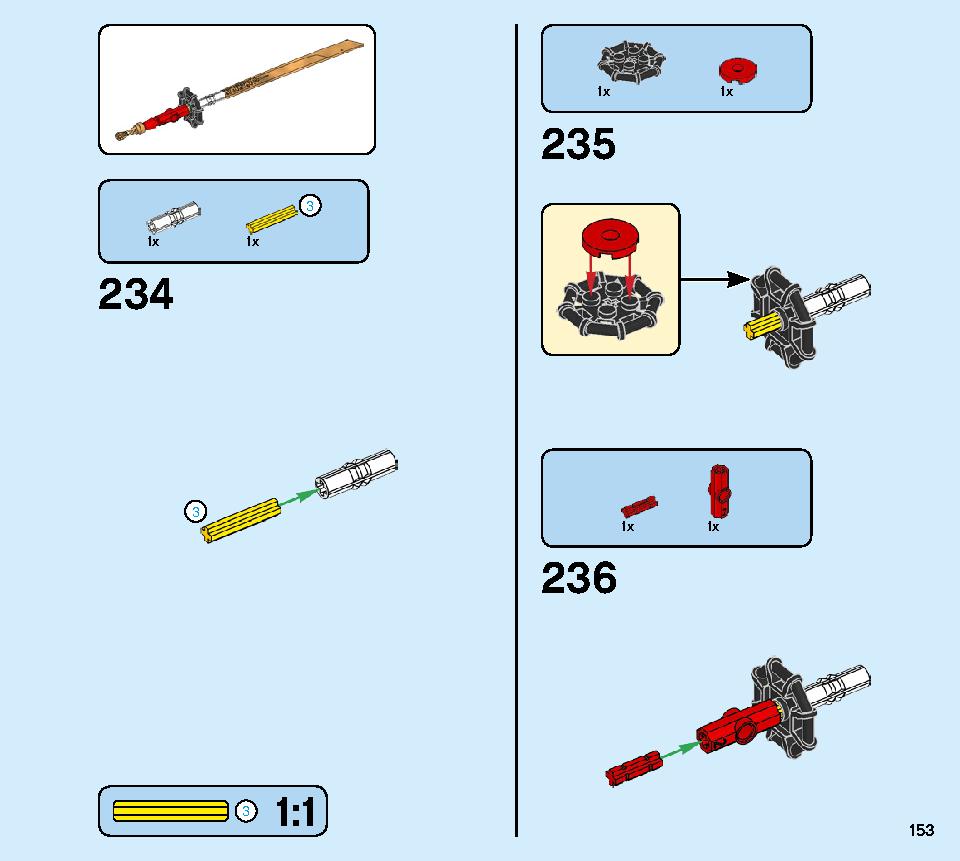 Lloyd's Titan Mech 70676 LEGO information LEGO instructions 153 page