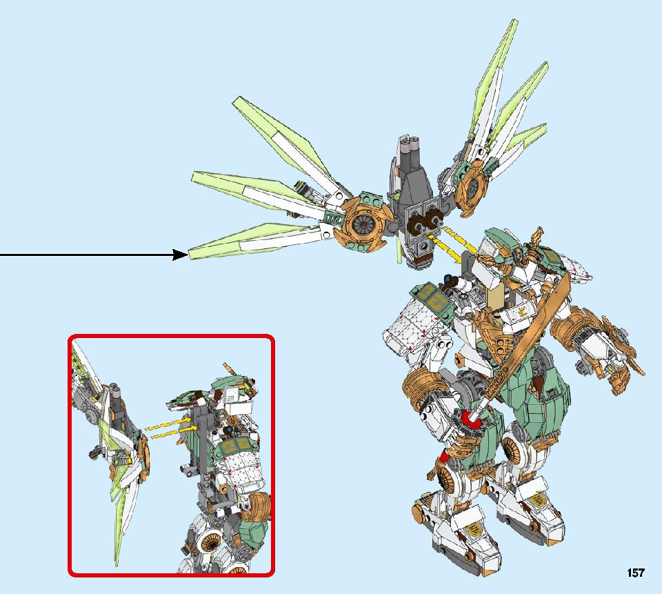 Lloyd's Titan Mech 70676 LEGO information LEGO instructions 157 page