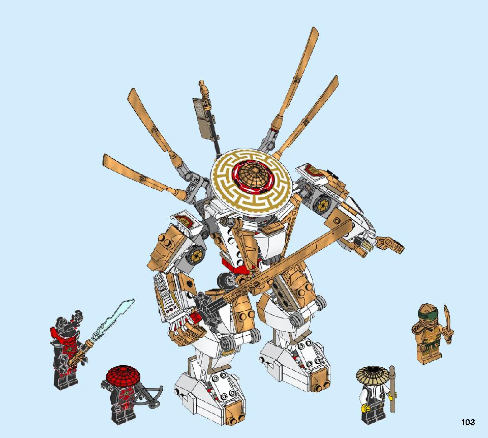 Golden Mech 71702 LEGO information LEGO instructions 101 page