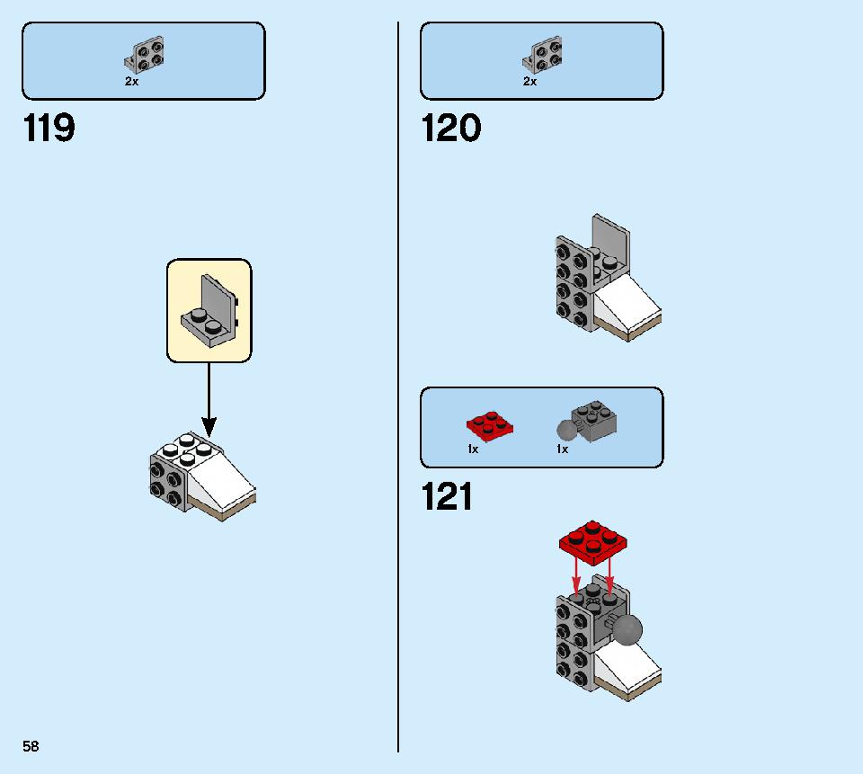 Golden Mech 71702 LEGO information LEGO instructions 58 page