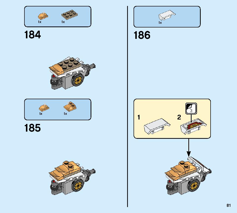 Golden Mech 71702 LEGO information LEGO instructions 81 page