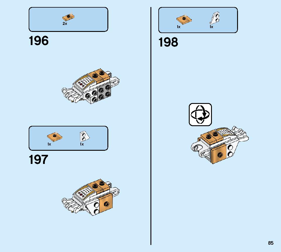 Golden Mech 71702 LEGO information LEGO instructions 85 page