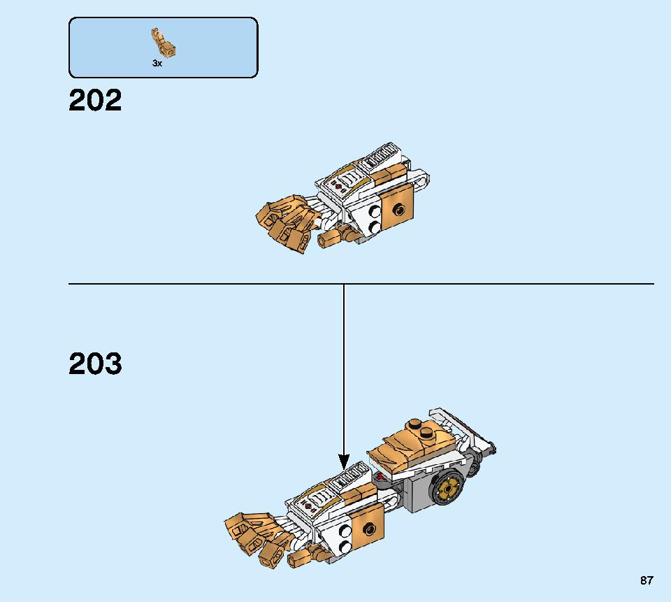 Golden Mech 71702 LEGO information LEGO instructions 87 page
