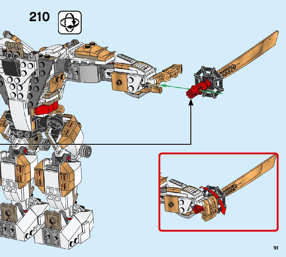 Golden Mech 71702 LEGO information LEGO instructions 91 page