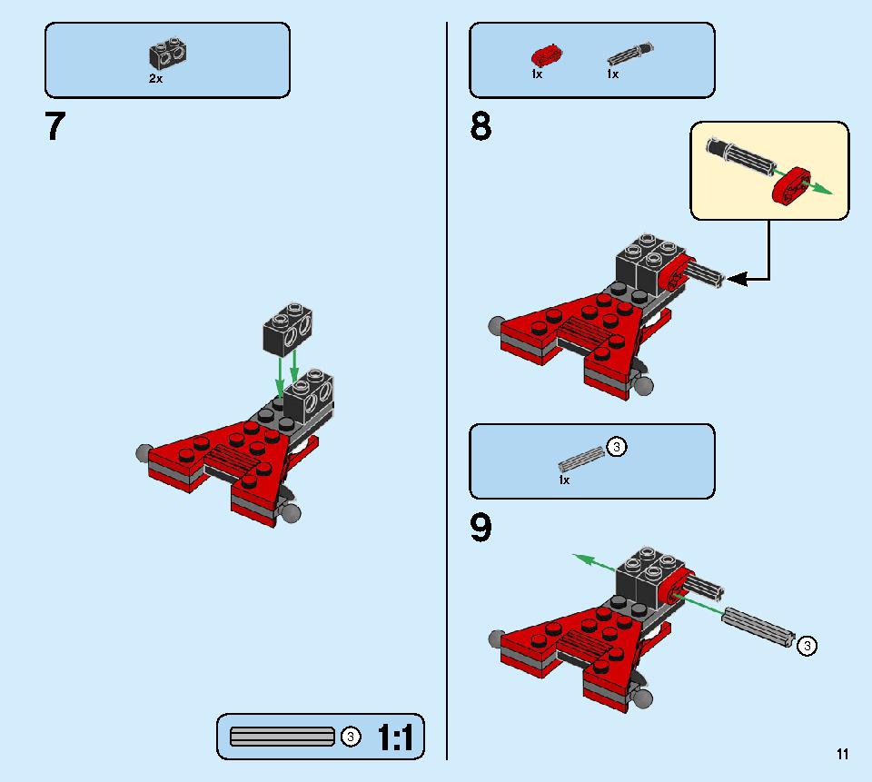 Kai's Mech Jet 71707 LEGO information LEGO instructions 11 page