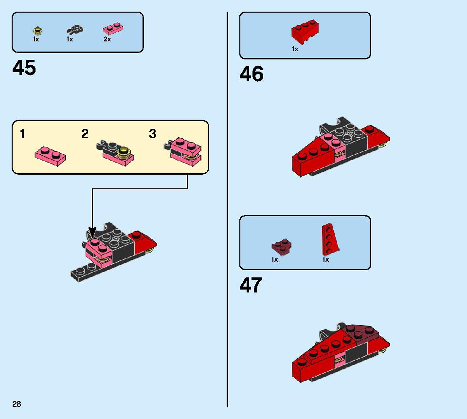 Kai's Mech Jet 71707 LEGO information LEGO instructions 28 page