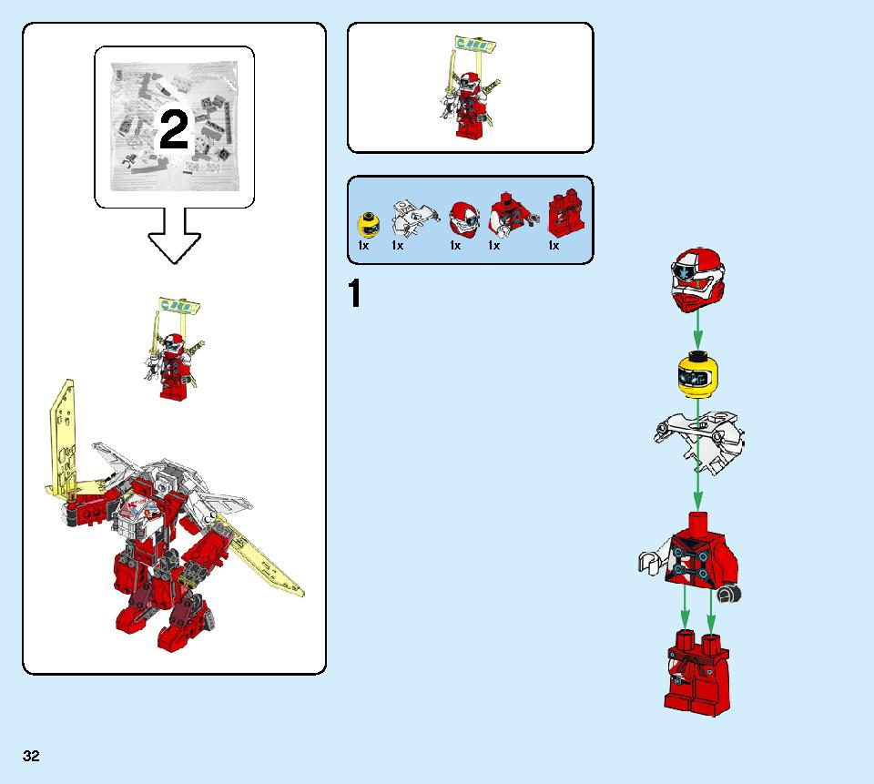 Kai's Mech Jet 71707 LEGO information LEGO instructions 32 page