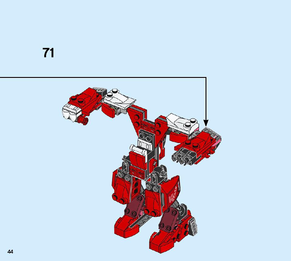 Kai's Mech Jet 71707 LEGO information LEGO instructions 44 page