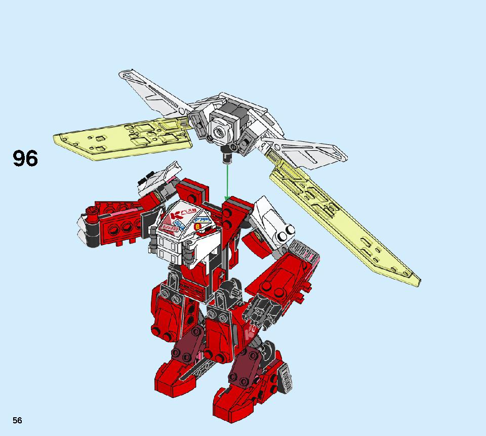 Kai's Mech Jet 71707 LEGO information LEGO instructions 56 page