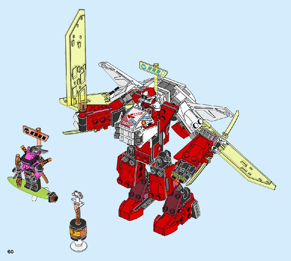 Kai's Mech Jet 71707 LEGO information LEGO instructions 60 page