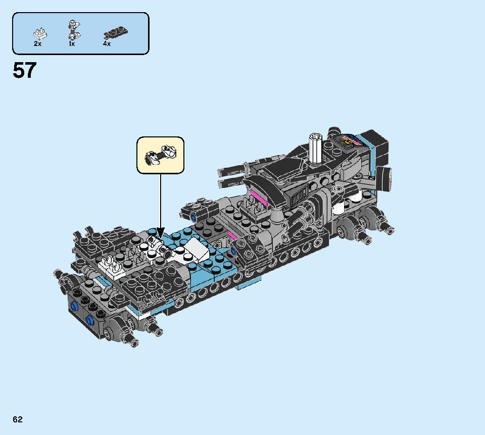 Ninja Tuner Car 71710 LEGO information LEGO instructions 62 page