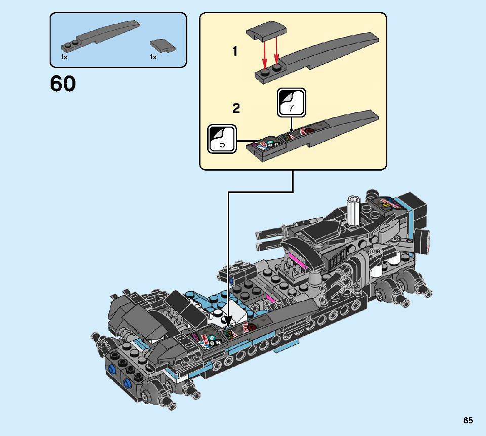 Ninja Tuner Car 71710 LEGO information LEGO instructions 65 page