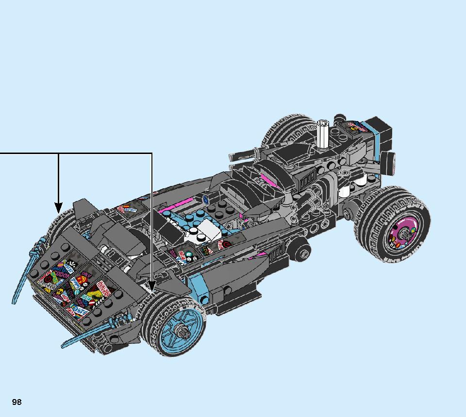 Ninja Tuner Car 71710 LEGO information LEGO instructions 98 page