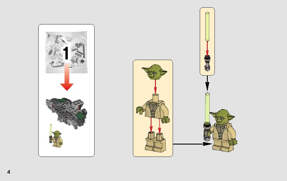 Yoda's Jedi Starfighter 75168 LEGO information LEGO instructions 4 page