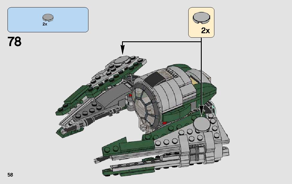 Yoda's Jedi Starfighter 75168 LEGO information LEGO instructions 58 page