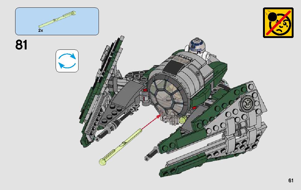 Yoda's Jedi Starfighter 75168 LEGO information LEGO instructions 61 page