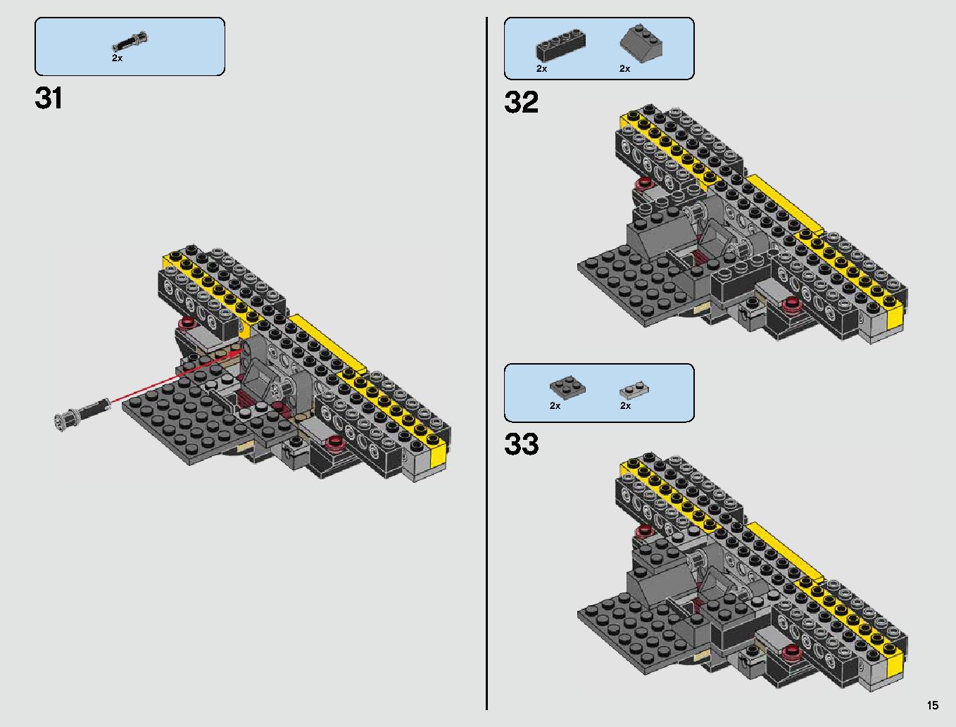 Kylo Ren's TIE Fighter 75179 LEGO information LEGO instructions 15 page