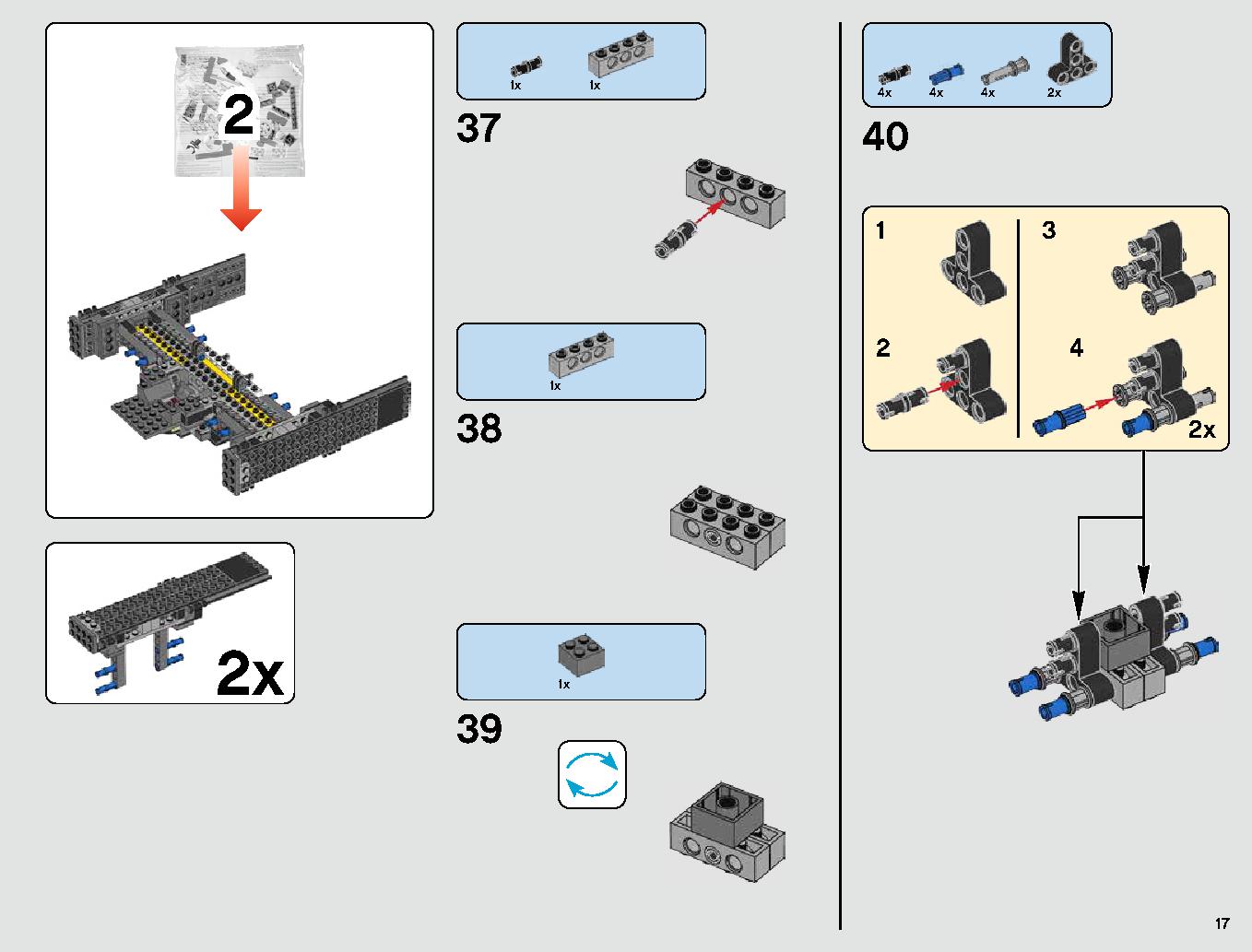 Kylo Ren's TIE Fighter 75179 LEGO information LEGO instructions 17 page