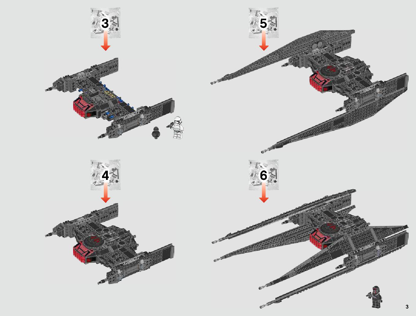 Kylo Ren's TIE Fighter 75179 LEGO information LEGO instructions 3 page
