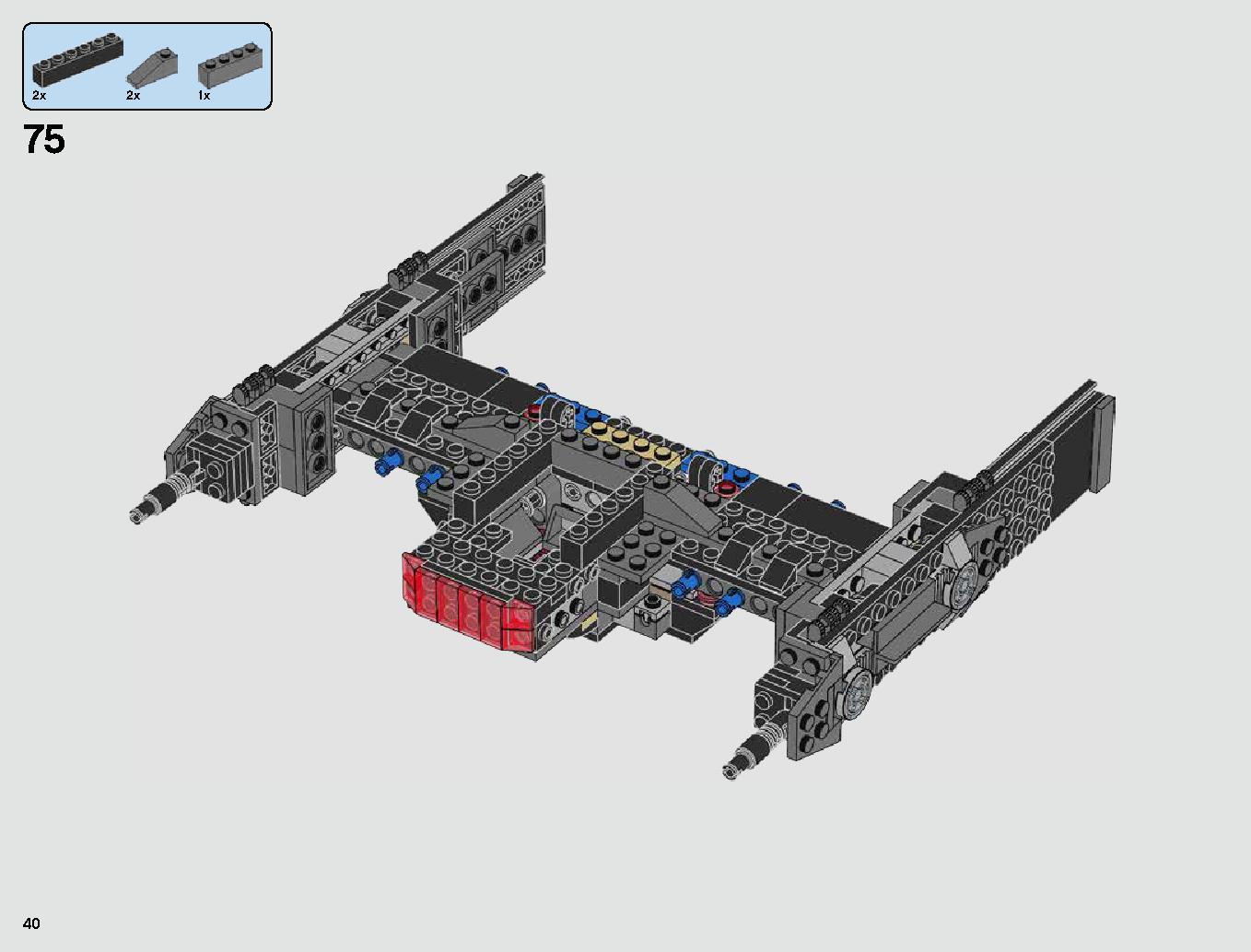 Kylo Ren's TIE Fighter 75179 LEGO information LEGO instructions 40 page