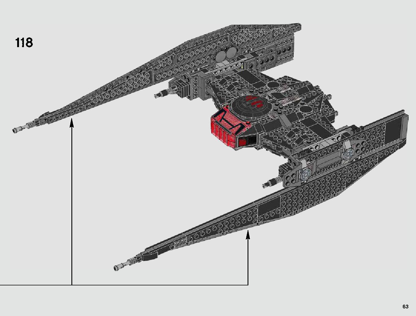 Kylo Ren's TIE Fighter 75179 LEGO information LEGO instructions 63 page