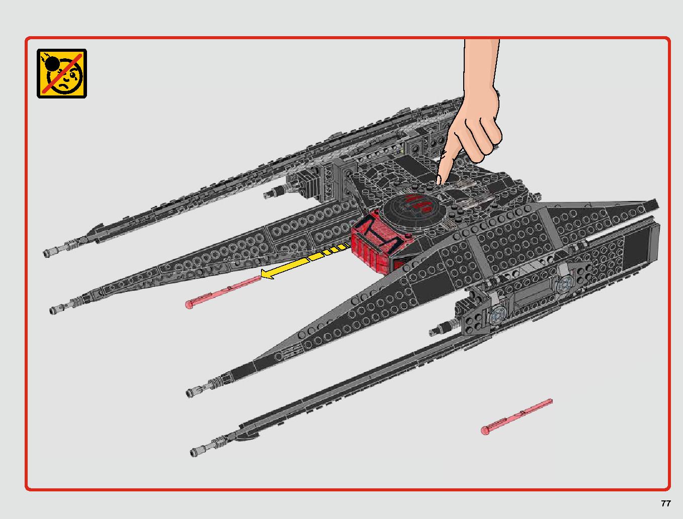 Kylo Ren's TIE Fighter 75179 LEGO information LEGO instructions 77 page