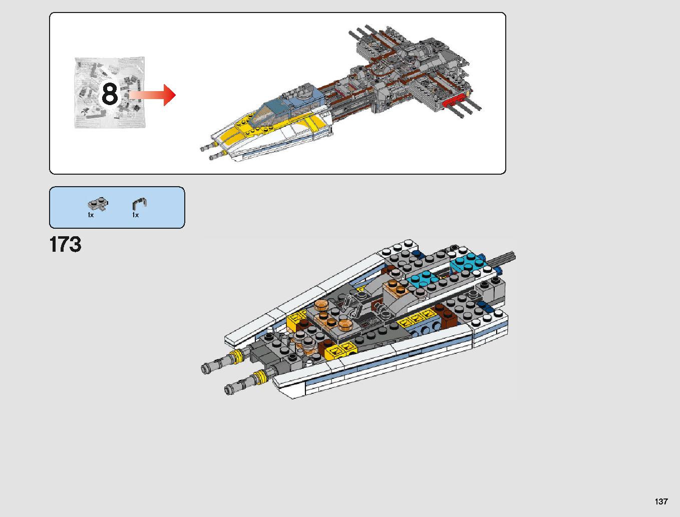 Y-Wing Starfighter 75181 LEGO information LEGO instructions 137 page