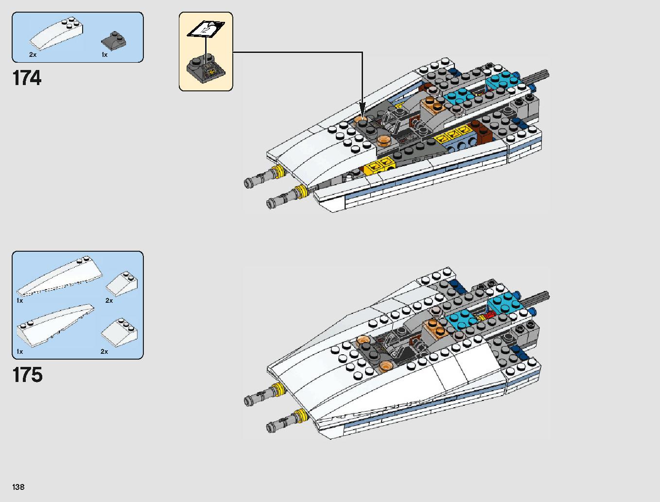 Y-Wing Starfighter 75181 LEGO information LEGO instructions 138 page