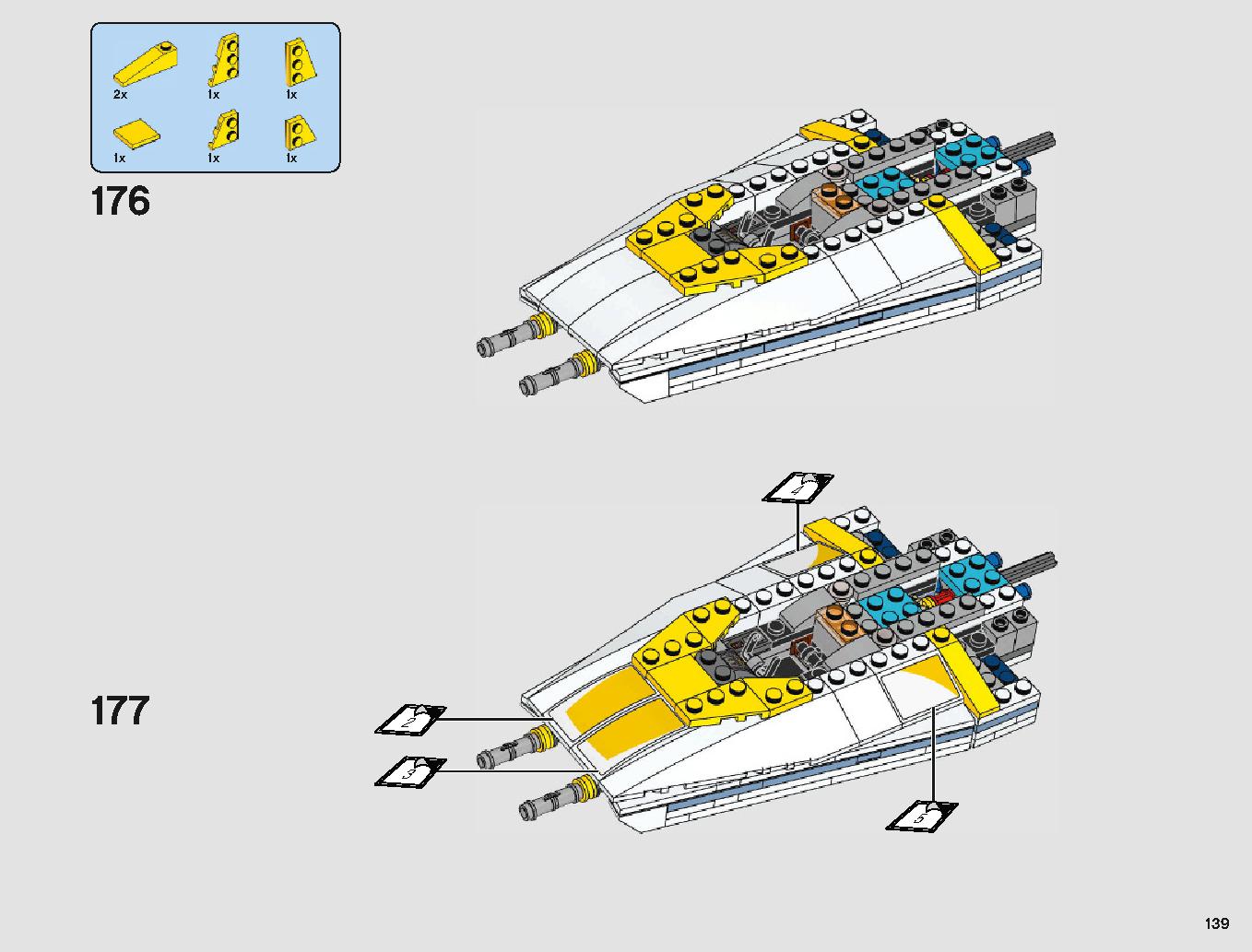 Y-Wing Starfighter 75181 LEGO information LEGO instructions 139 page