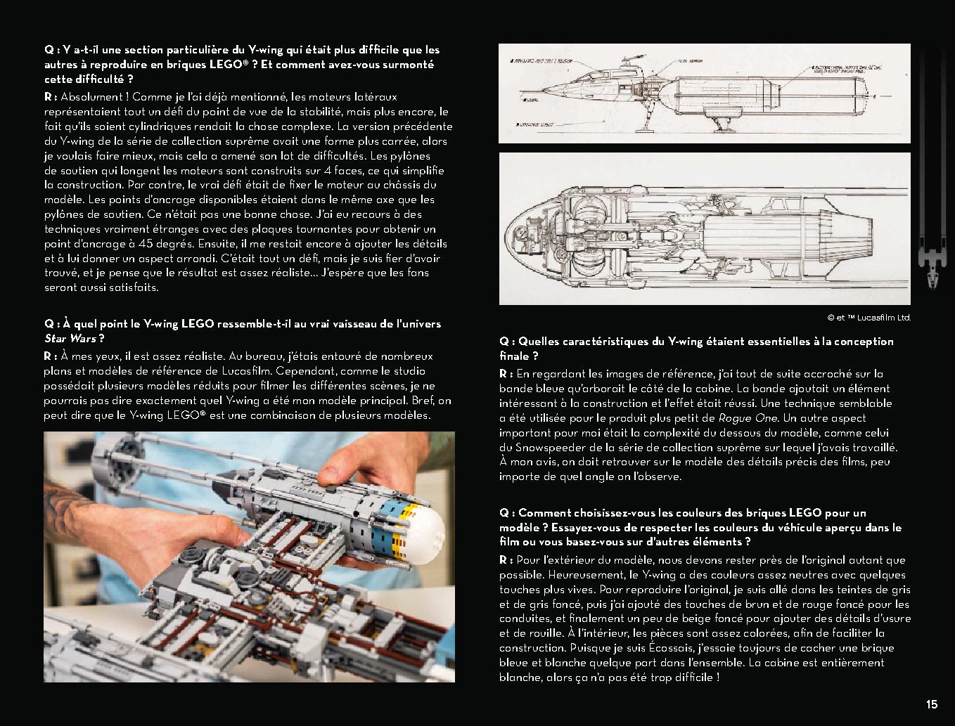 Y-Wing Starfighter 75181 LEGO information LEGO instructions 15 page