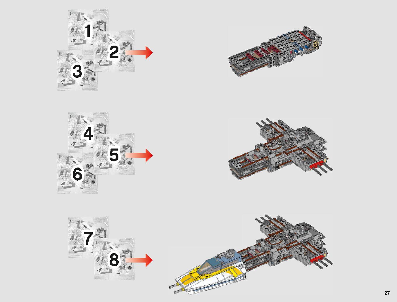 Y-Wing Starfighter 75181 LEGO information LEGO instructions 27 page