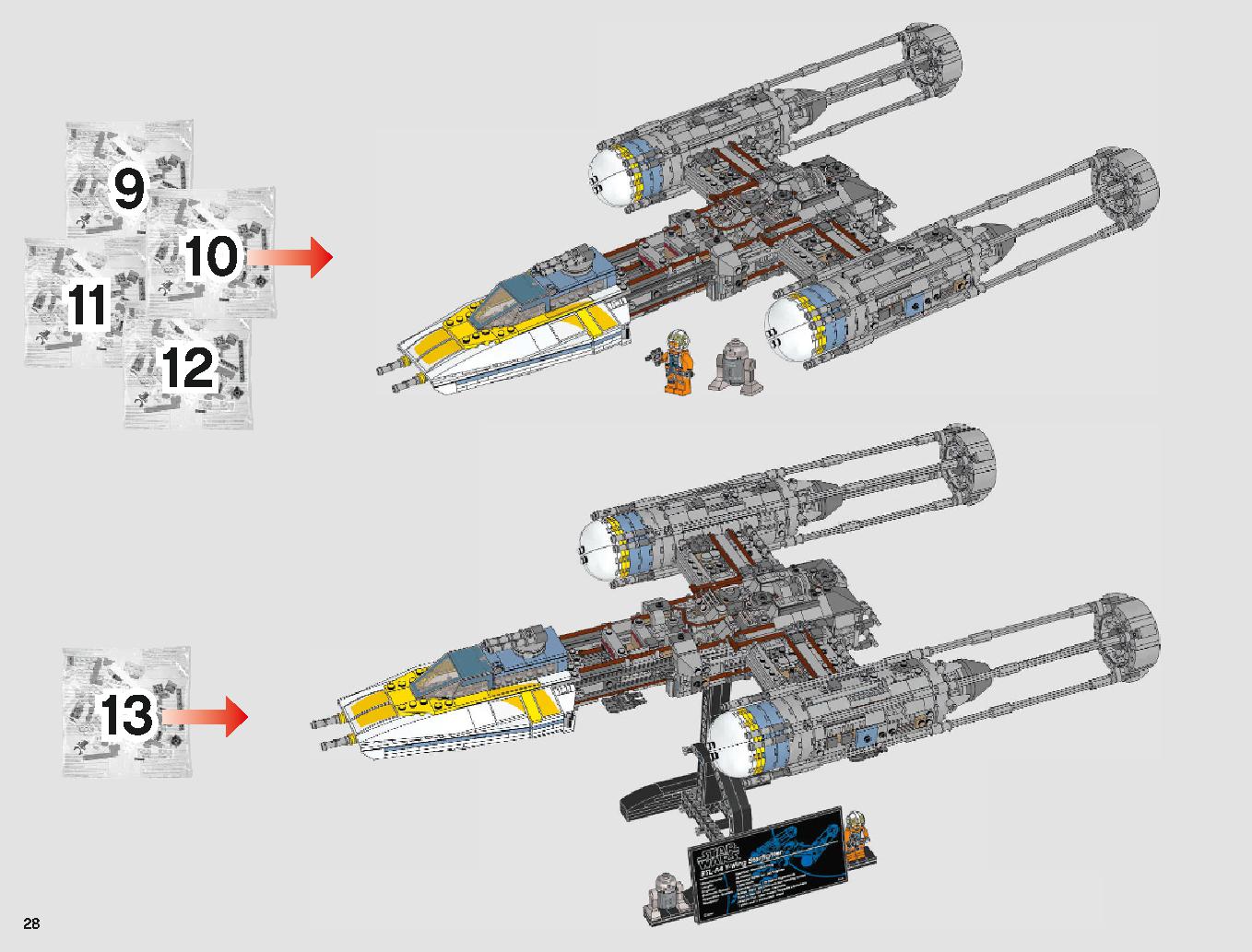 Y-Wing Starfighter 75181 LEGO information LEGO instructions 28 page