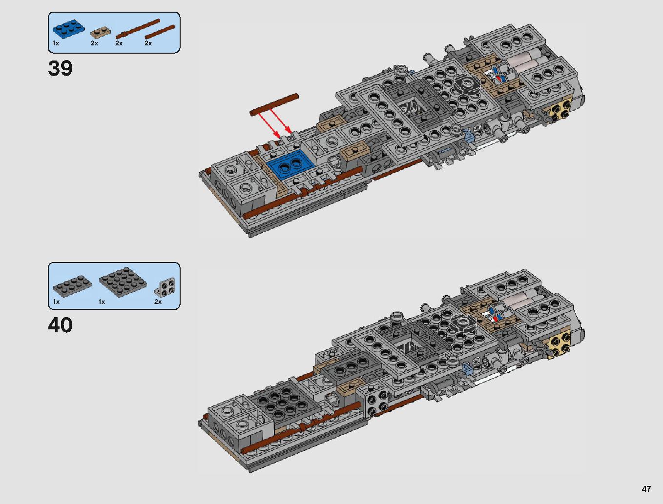 Y-Wing Starfighter 75181 LEGO information LEGO instructions 47 page