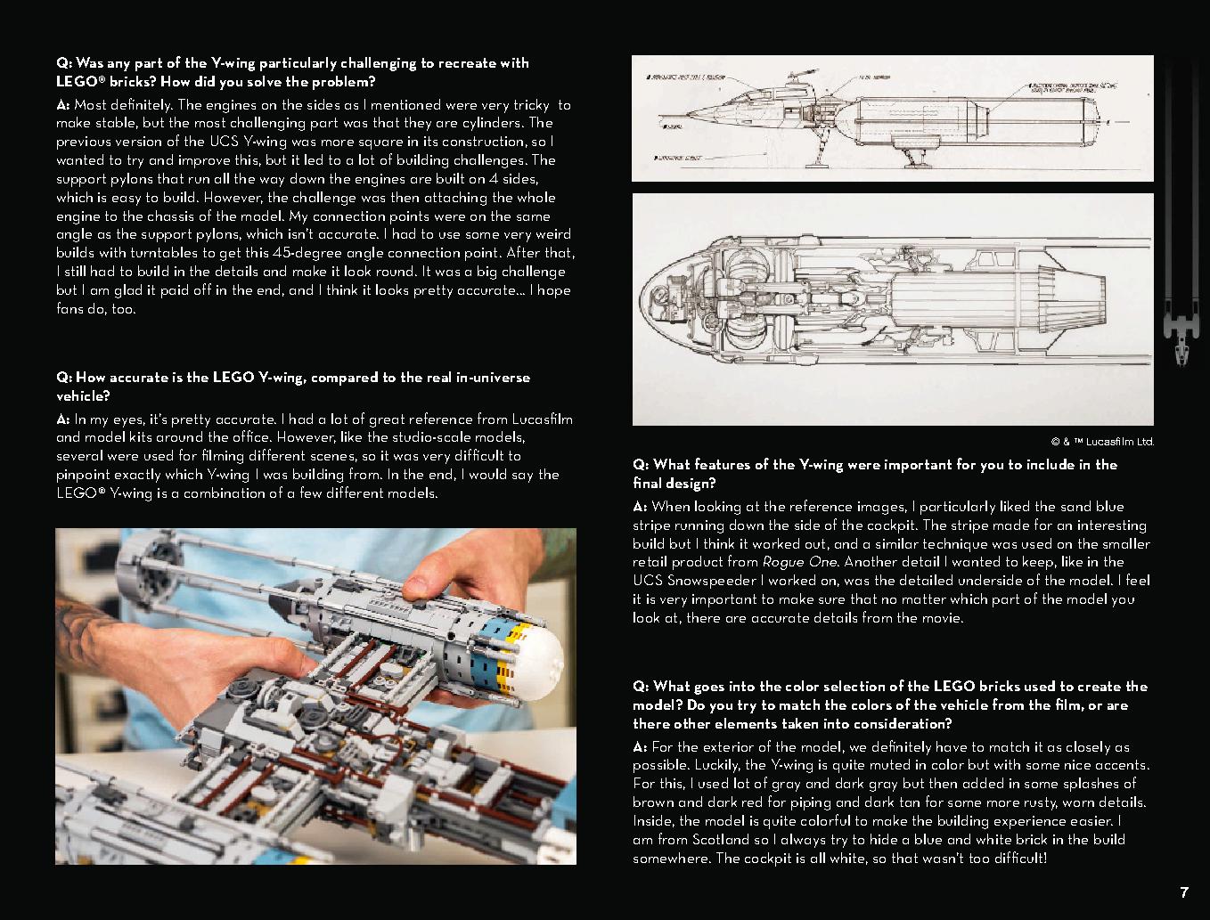 Y-Wing Starfighter 75181 LEGO information LEGO instructions 7 page