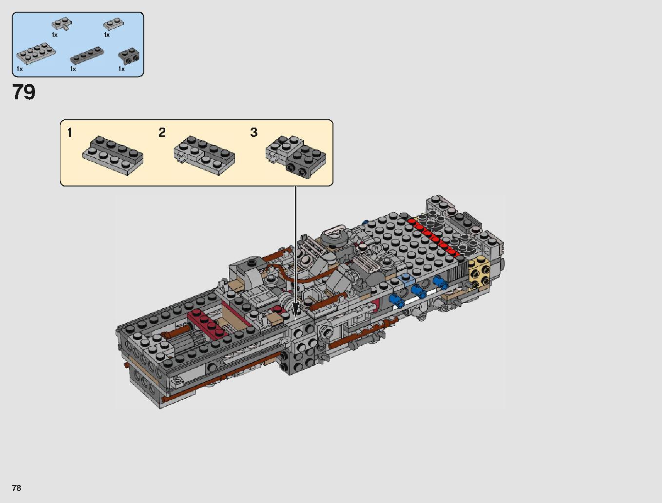 Y-Wing Starfighter 75181 LEGO information LEGO instructions 78 page