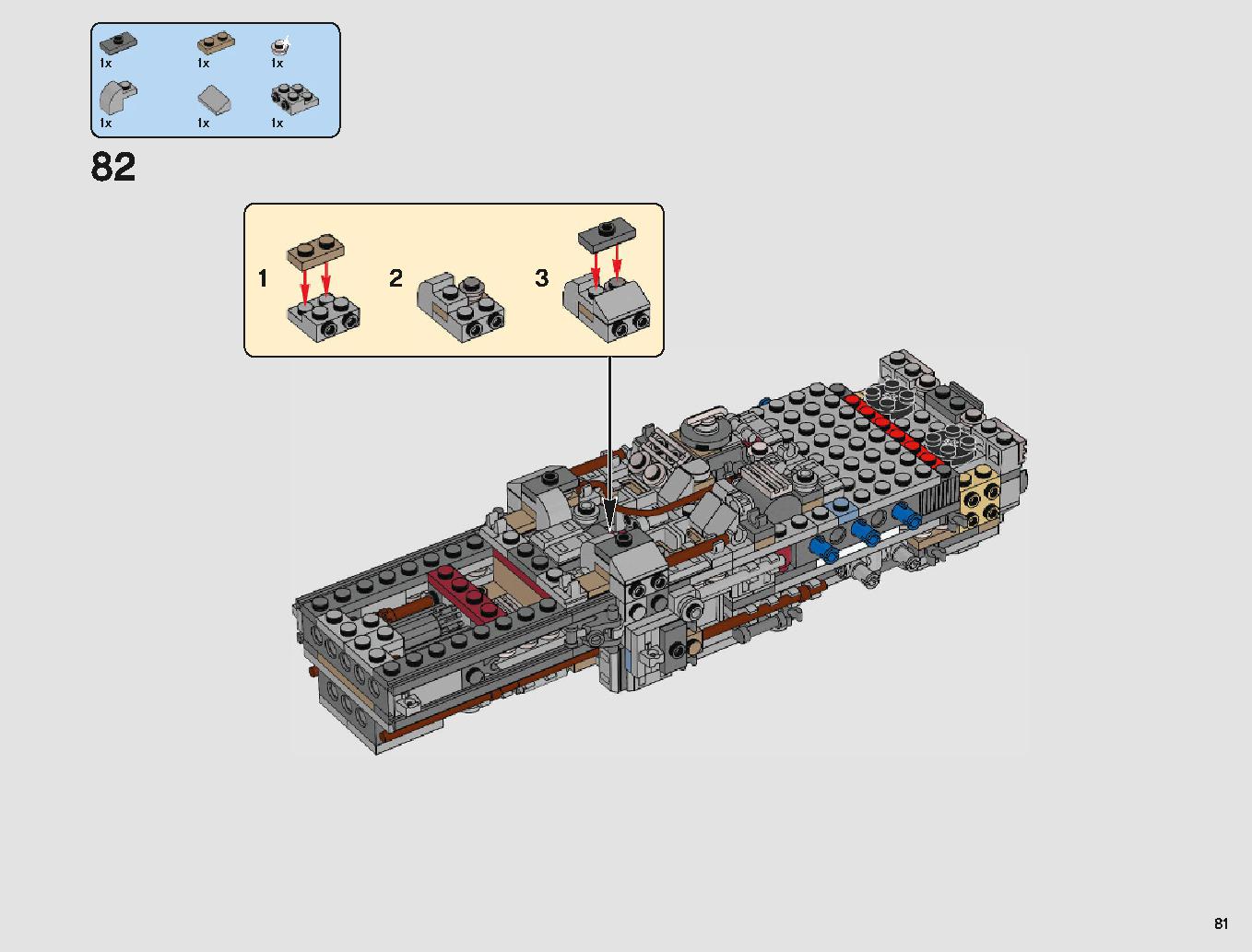 Y-Wing Starfighter 75181 LEGO information LEGO instructions 81 page