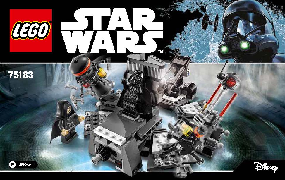 Darth Vader Transformation 75183 LEGO information LEGO instructions 1 page