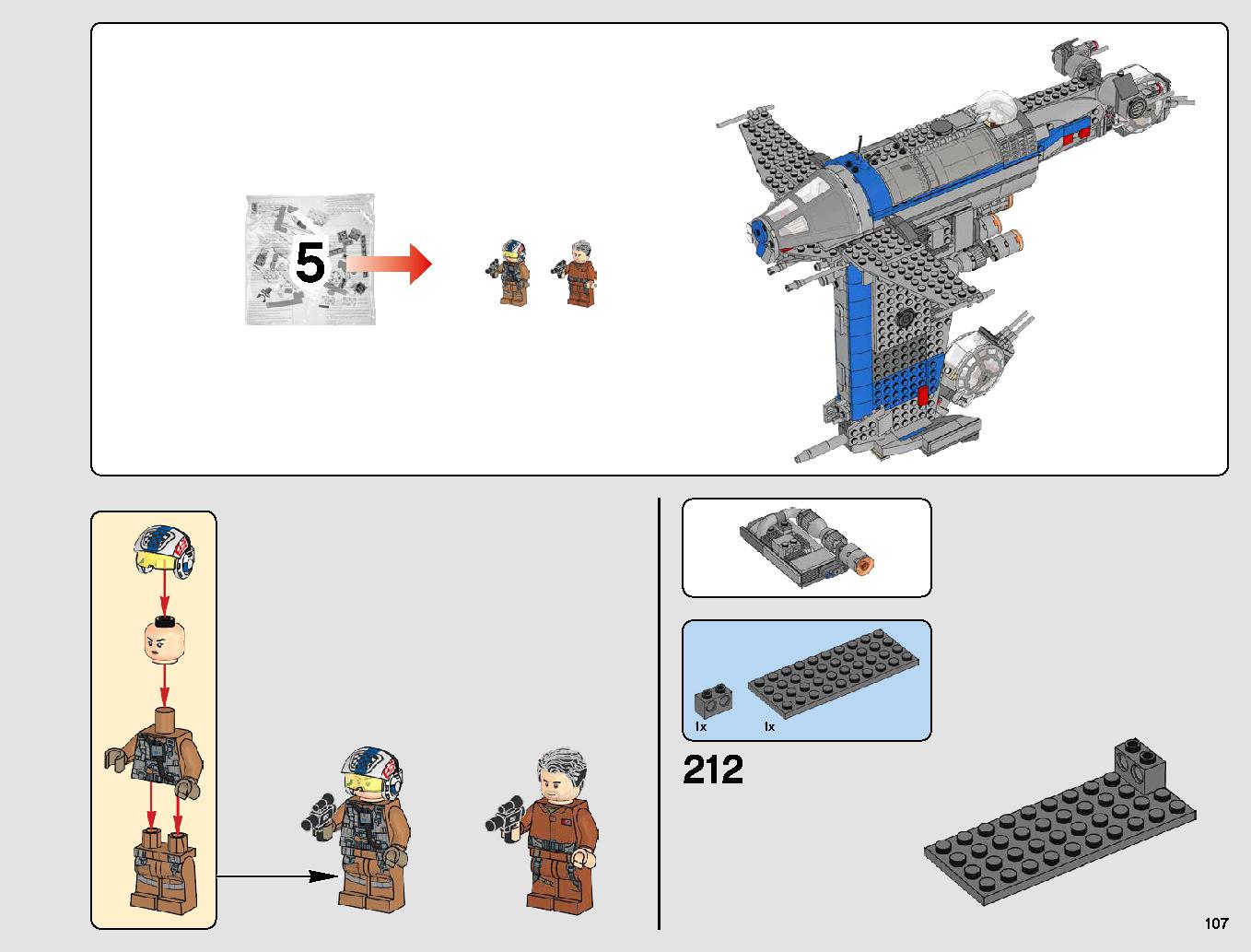 Resistance Bomber 75188 LEGO information LEGO instructions 107 page