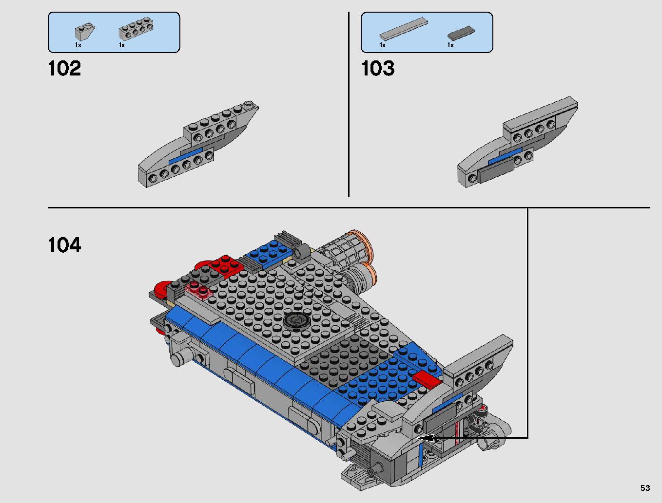 Resistance Bomber 75188 LEGO information LEGO instructions 53 page