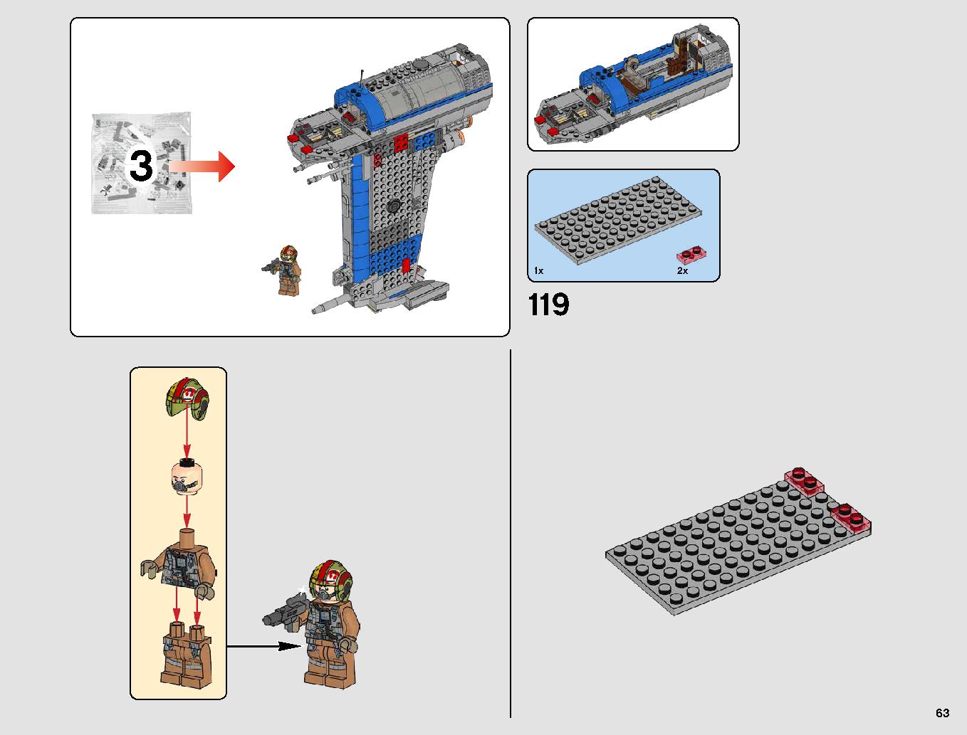 Resistance Bomber 75188 LEGO information LEGO instructions 63 page