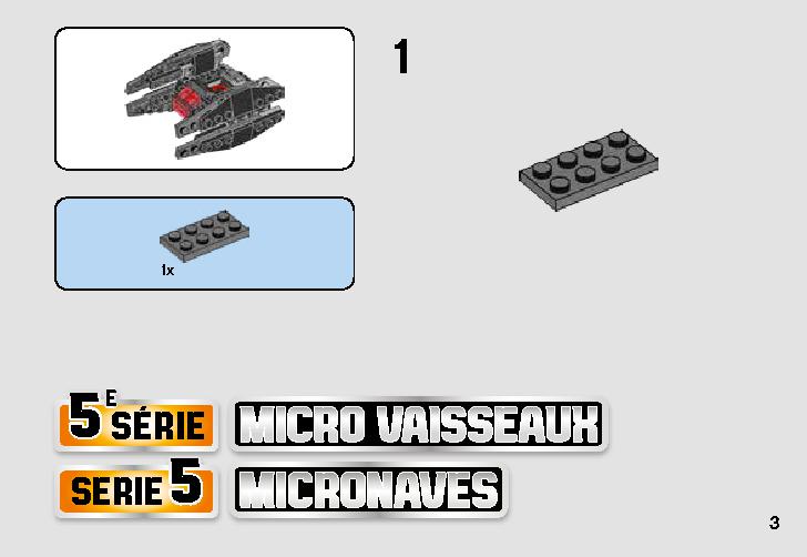 A-Wing vs TIE Silencer Microfighter 75196 LEGO information LEGO instructions 3 page