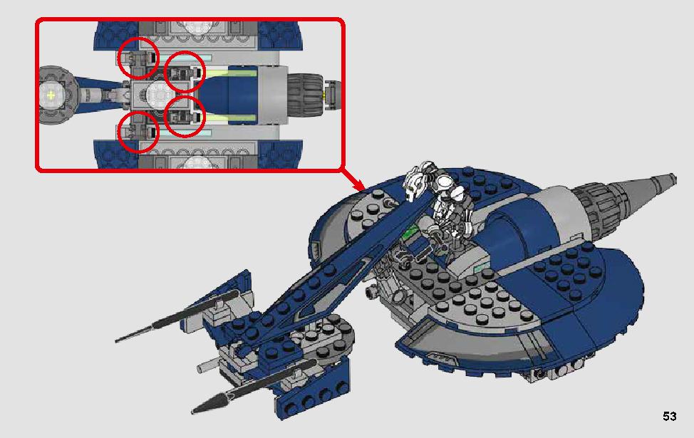 General Grievous' Combat Speeder 75199 LEGO information LEGO instructions 53 page